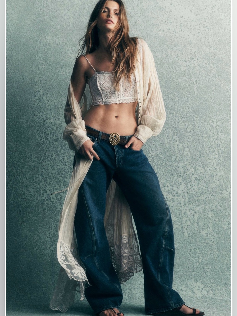 Free People Fable Low rise twist in heart song